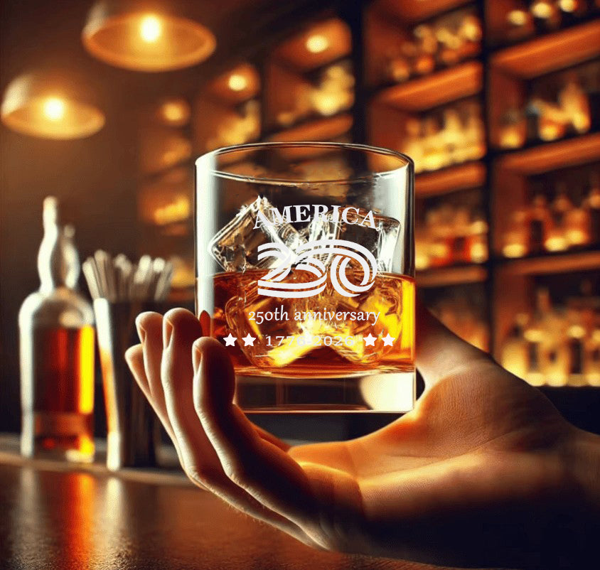 USA 250Th 4 Star Anniversary Whiskey Glasses
