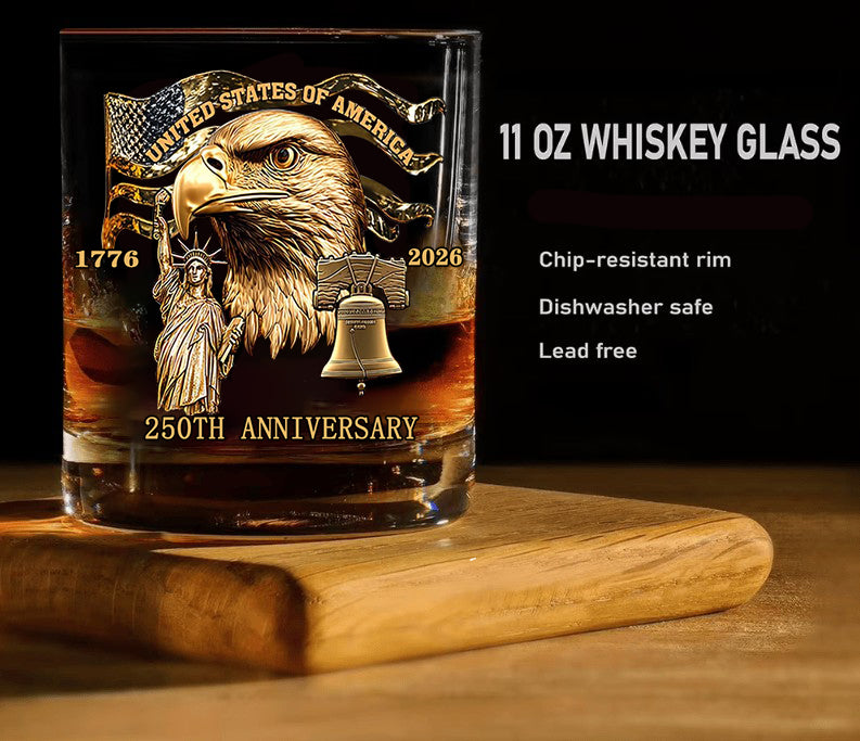 USA 250Th Anniversary Whiskey Glasses