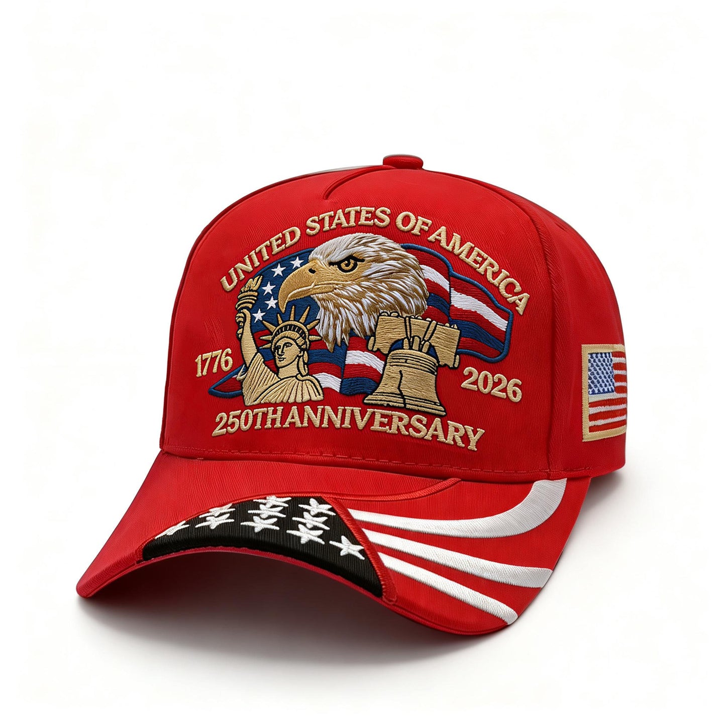 USA 250TH Anniversary Brim Flag Hats - 10% Discount on Multiple Hat Purchases
