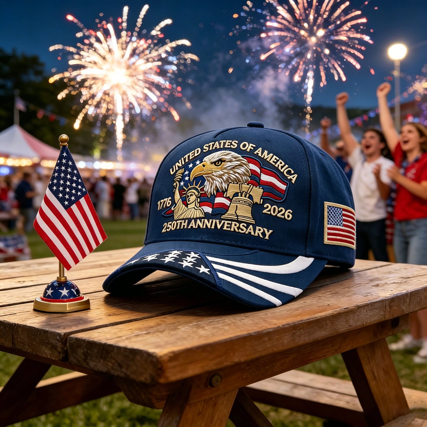 USA 250TH Anniversary Brim Flag Hats - 10% Discount on Multiple Hat Purchases